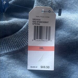 Nautica Men's Crewneck Sweater in Light Blue